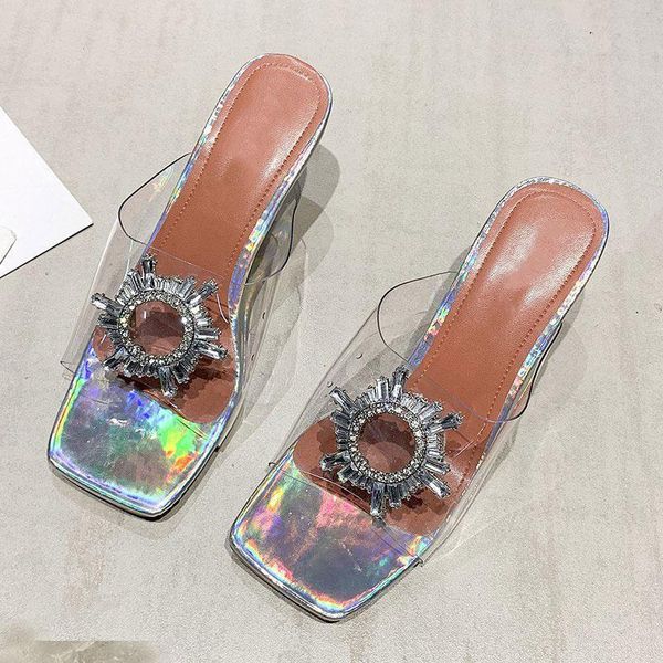 slippers ladies open toe transparent women's summer high heels sandals fashion square women shoes femlae footwear, Black
slippers ladies open toe transparent women's summer high heels sandals fashion square women shoes femlae footwear, Black