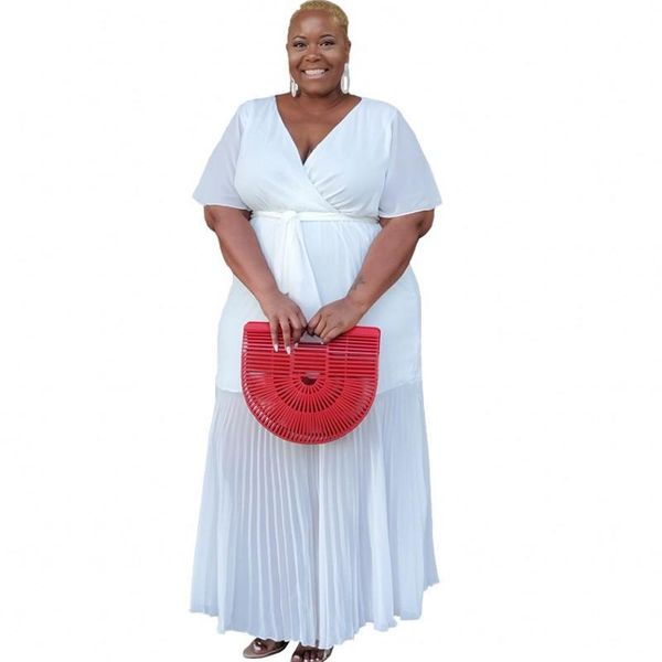 plus size dresses 5xl women dress short sleeve high waist v neck robes summer solid pleated casual large office lady 2021, Black
plus size dresses 5xl women dress short sleeve high waist v neck robes summer solid pleated casual large office lady 2021, Black