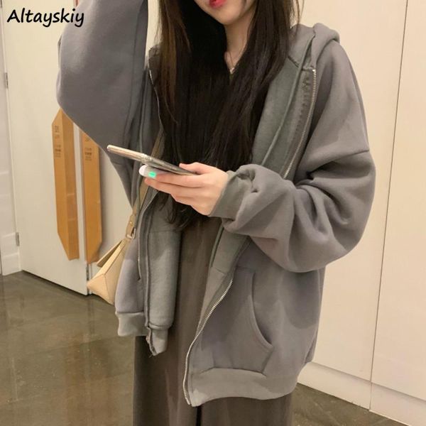 women's hoodies & sweatshirts women harajuku chic simple basic zipper loose daily teens korean hoodie all-match autumn preppy womens ou, Black
women's hoodies & sweatshirts women harajuku chic simple basic zipper loose daily teens korean hoodie all-match autumn preppy womens ou, Black