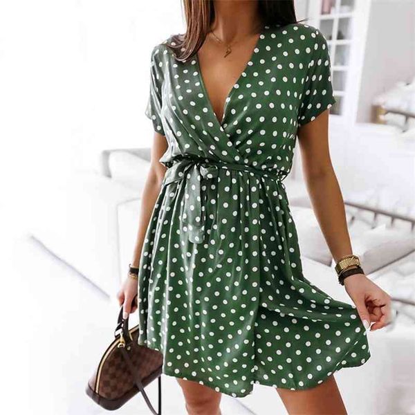 foridol casual polka dot print dress women summer autumn loose green beach dress with belt v neck short dres vestidos 210415, Black;gray
foridol casual polka dot print dress women summer autumn loose green beach dress with belt v neck short dres vestidos 210415, Black;gray