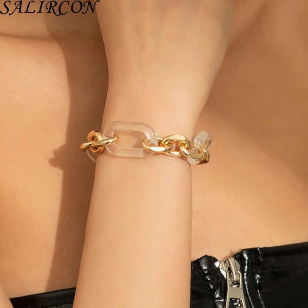 punk gold color acrylic thick chain link bracelets for women fashion adjustable bracelet on hand charm jewelry 2021 link,, Black
punk gold color acrylic thick chain link bracelets for women fashion adjustable bracelet on hand charm jewelry 2021 link,, Black