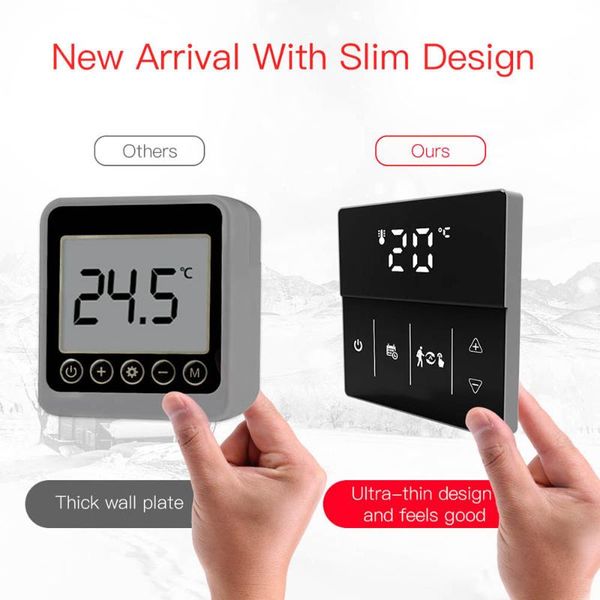 smart home control wifi thermostat temperature controller for electric floor heating touch programmable app voice
smart home control wifi thermostat temperature controller for electric floor heating touch programmable app voice