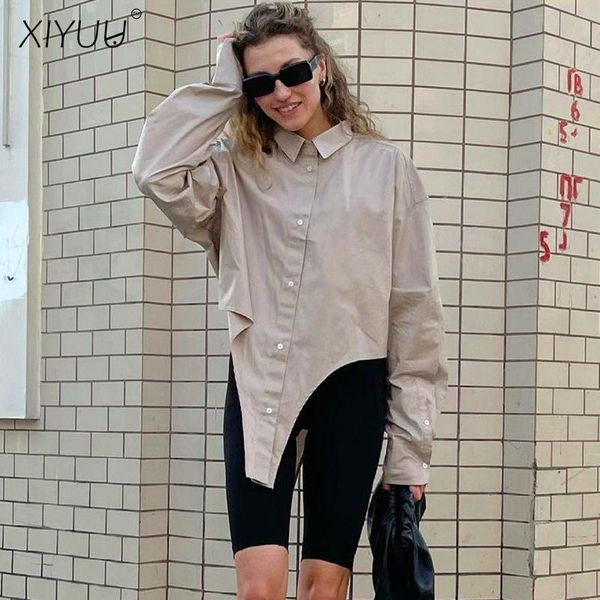 women's blouses & shirts xiyuu summer solid color shirt woman long ladies asymmetry loose sleeve blouse chic elegant female fashion, White
women's blouses & shirts xiyuu summer solid color shirt woman long ladies asymmetry loose sleeve blouse chic elegant female fashion, White