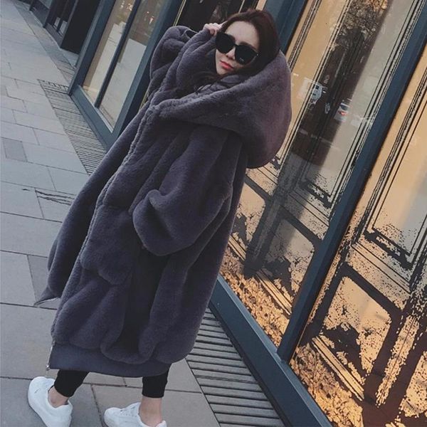 women's fur & faux coat from artificial winter jacket with hood thick warm plus size zipper long sleeve ak7j, Black
women's fur & faux coat from artificial winter jacket with hood thick warm plus size zipper long sleeve ak7j, Black