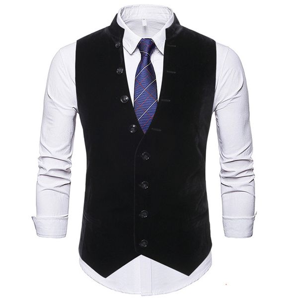 solid mens waistcoat formal business work causal slim fit vest for men retro gentlemen mens suit vests velvet wedding gilet 210524, Black;white
solid mens waistcoat formal business work causal slim fit vest for men retro gentlemen mens suit vests velvet wedding gilet 210524, Black;white