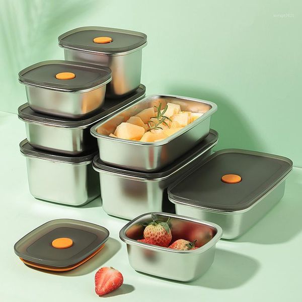 sealed keep fresh storage box grade 304stainless steel home portable bento salad fruit for refrigerated container bottles & jars
sealed keep fresh storage box grade 304stainless steel home portable bento salad fruit for refrigerated container bottles & jars