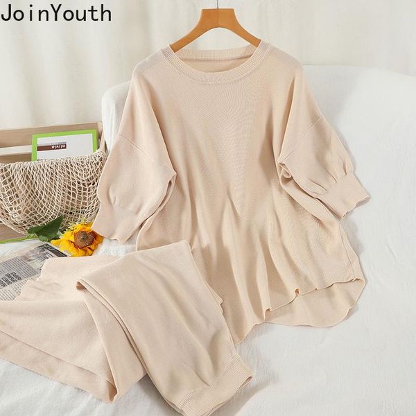 women's two piece pants joinyouth chic 2 set women loose pullovers straight wide leg korean knitted suit summer outfits femme roupas, White
women's two piece pants joinyouth chic 2 set women loose pullovers straight wide leg korean knitted suit summer outfits femme roupas, White