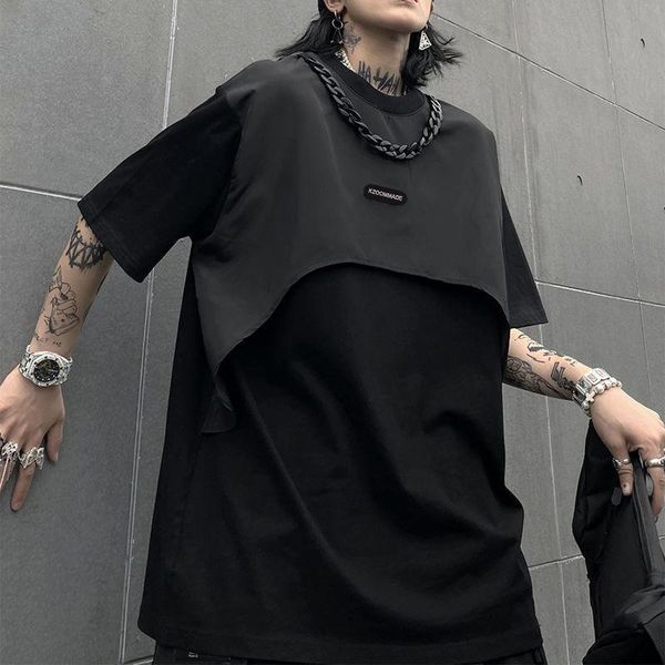 men's t-shirts 2021 summer hip hop brand half sleeve trend versatile handsome fake two loose short t-shirt for men, White;black
men's t-shirts 2021 summer hip hop brand half sleeve trend versatile handsome fake two loose short t-shirt for men, White;black