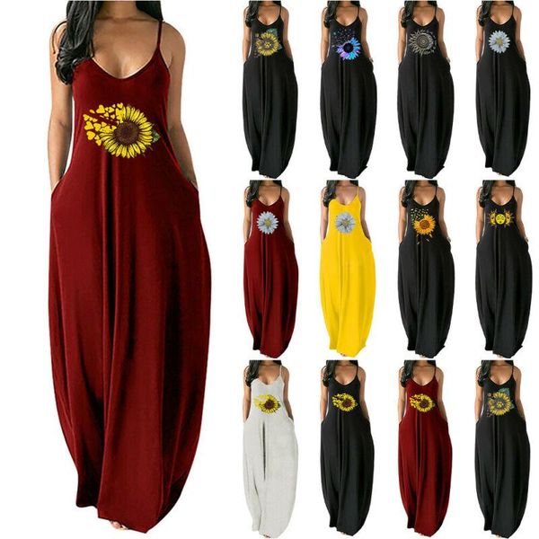 casual dresses print v-neck summer dress women slim thin sling long with pocket ladies flowers maxi vestidos, Black;gray
casual dresses print v-neck summer dress women slim thin sling long with pocket ladies flowers maxi vestidos, Black;gray