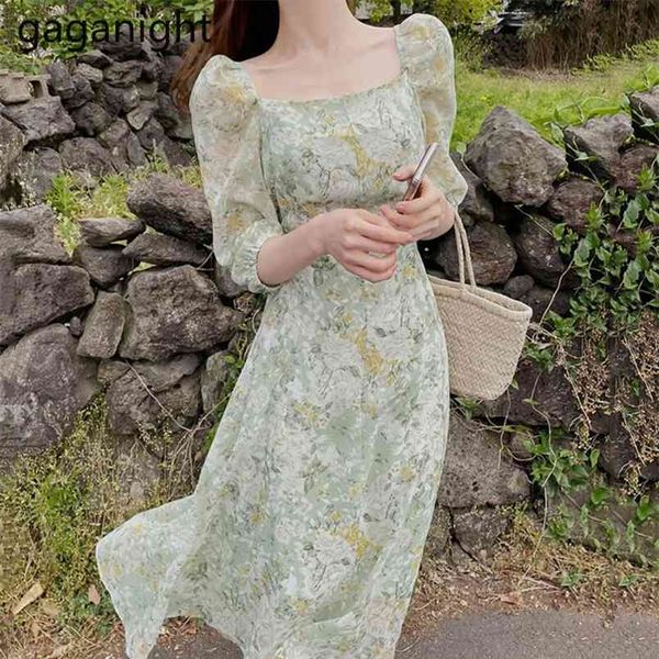 french vintage midi dresses women short sleeve square collar elegant female summer floral print beach 210601, Black;gray
french vintage midi dresses women short sleeve square collar elegant female summer floral print beach 210601, Black;gray