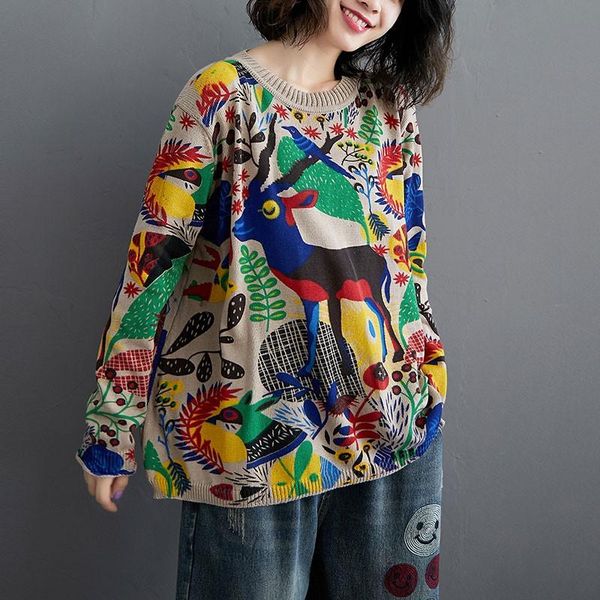 oversized women autumn casual sweaters arrival 2021 streetwear vintage print loose comfortable female knitted pullover s1703 women's, White;black
oversized women autumn casual sweaters arrival 2021 streetwear vintage print loose comfortable female knitted pullover s1703 women's, White;black