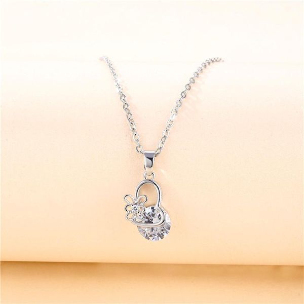 pendant necklaces low price jewelry gift vintage designer copper peach heart crystal zircon collarbone love titanium steel sweater, Silver
pendant necklaces low price jewelry gift vintage designer copper peach heart crystal zircon collarbone love titanium steel sweater, Silver
