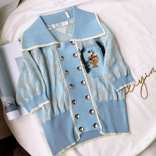 women's blouses & shirts women s clothing collar bump color small hollow out sweater with short sleeves female embroidery tassel cardig, White
women's blouses & shirts women s clothing collar bump color small hollow out sweater with short sleeves female embroidery tassel cardig, White