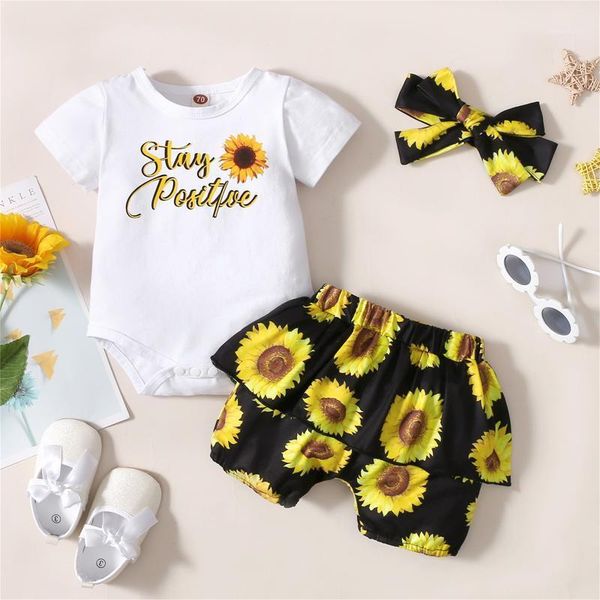 clothing sets sunflower print born baby girl cotton letter romper + short+hairband set 3pc cute infant, White
clothing sets sunflower print born baby girl cotton letter romper + short+hairband set 3pc cute infant, White