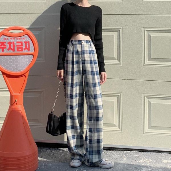 autumn winter loose big size trousers high waist personality plaid printing women wide leg pants women's & capris, Black;white
autumn winter loose big size trousers high waist personality plaid printing women wide leg pants women's & capris, Black;white