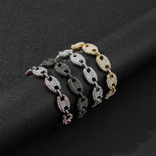 link, chain multi-color width iced out rhinestoned coffee beans link bracelets 13mm 20cm gold silver color for men jewelry, Black
link, chain multi-color width iced out rhinestoned coffee beans link bracelets 13mm 20cm gold silver color for men jewelry, Black