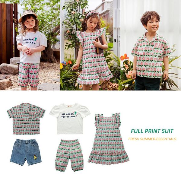 clothing sets bon girls' suit 21 summer full print flower children's short sleeve shirt shorts foreign style baby dress, White
clothing sets bon girls' suit 21 summer full print flower children's short sleeve shirt shorts foreign style baby dress, White