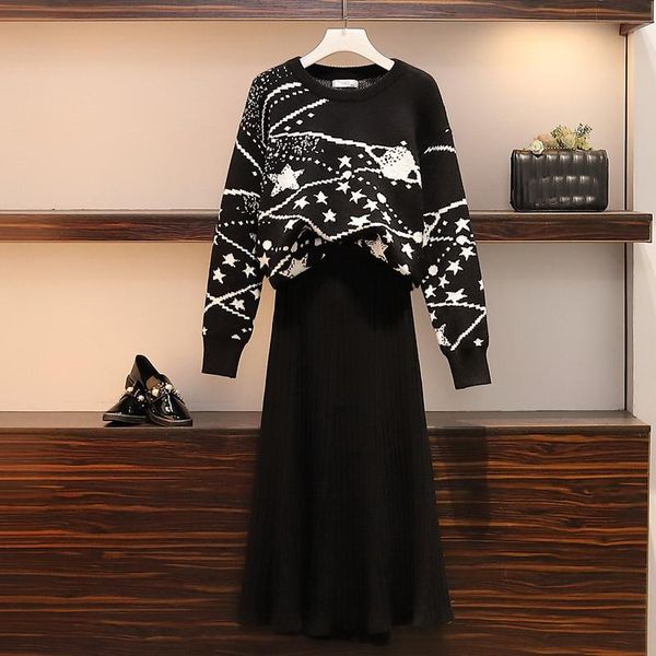 two piece dress plus size 4xl 2021 spring ladies star pattern loose pullover sweater + knitted skirt sets autumn winter 2pcs suit, White
two piece dress plus size 4xl 2021 spring ladies star pattern loose pullover sweater + knitted skirt sets autumn winter 2pcs suit, White