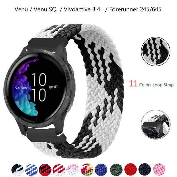 watch bands 20/22mm nylon strap for garmin vivoactive 3 4 venu band braided elastic bracelet wristbelt sq forerunner 245/645, Black;brown
watch bands 20/22mm nylon strap for garmin vivoactive 3 4 venu band braided elastic bracelet wristbelt sq forerunner 245/645, Black;brown