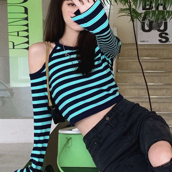 tees t-shirt off shoulder striped long sleeve t-shirt women's autumn 2021 dign sense of minority korean fashion versatile trend, White
tees t-shirt off shoulder striped long sleeve t-shirt women's autumn 2021 dign sense of minority korean fashion versatile trend, White