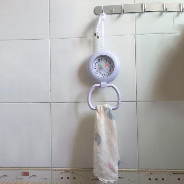 bathroom wall clock water proof shower time kitchen with hanger clocks