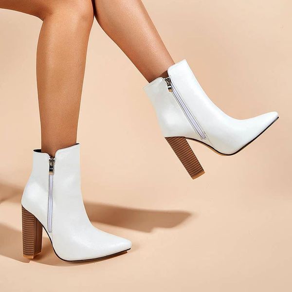 boots 2021 woman ankle shoes pu leather handmade autumn winter heels ladies zip chunky big size, Black
boots 2021 woman ankle shoes pu leather handmade autumn winter heels ladies zip chunky big size, Black