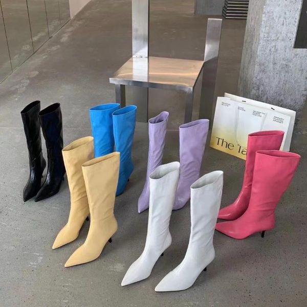 boots fashion women knee high slip on stretch booties candy color black/yellow/white/pink/purple/blue thin heels pump
boots fashion women knee high slip on stretch booties candy color black/yellow/white/pink/purple/blue thin heels pump