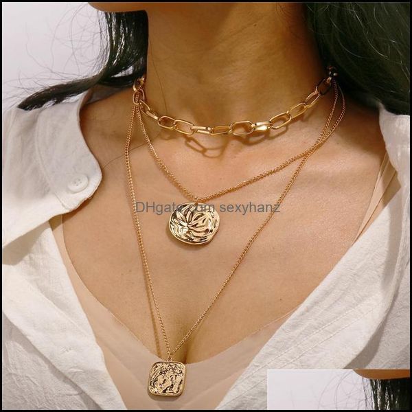 chains necklaces & pendants bohemian mtilayer irregar necklace women men clavicle chain stainless steel metal choker pendant pattern jewelry, Silver
chains necklaces & pendants bohemian mtilayer irregar necklace women men clavicle chain stainless steel metal choker pendant pattern jewelry, Silver