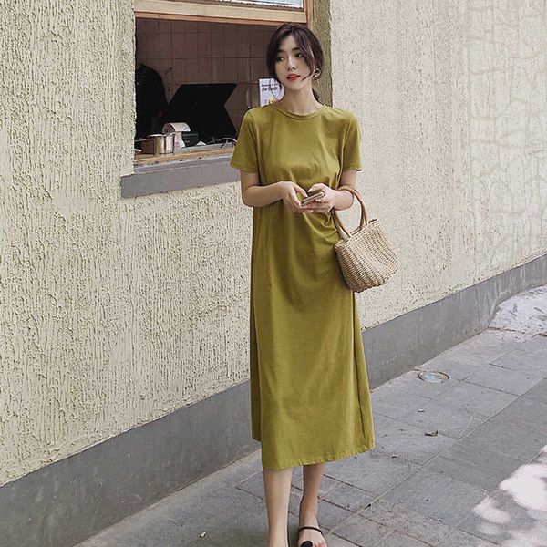 fashion women summer long dress o-neck casual cotton split vintage pleated streetwear yellow green mid-calf clothes female 210625, Black;gray
fashion women summer long dress o-neck casual cotton split vintage pleated streetwear yellow green mid-calf clothes female 210625, Black;gray