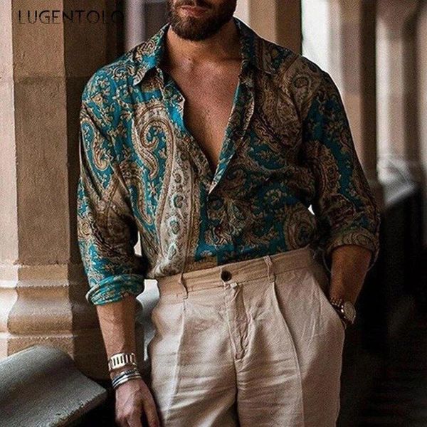 men shirt long sleeve casual spring print lapel youth single-breasted mens loose fashion style shirts, White;black
men shirt long sleeve casual spring print lapel youth single-breasted mens loose fashion style shirts, White;black