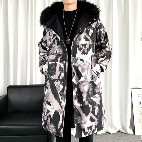 men's trench coats casual thicken winter coat 2021 fur collar printed fashion windbreaker high street overcoat homme cardigan jacket, Tan;black
men's trench coats casual thicken winter coat 2021 fur collar printed fashion windbreaker high street overcoat homme cardigan jacket, Tan;black