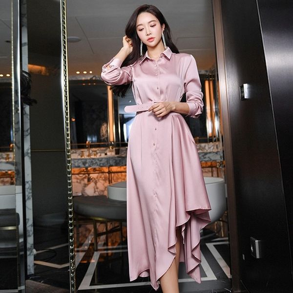 summer candy dress luxury single-breasted irregular sweet dress women slim belt turn-down long sleeve office party dress 210514, Black;gray
summer candy dress luxury single-breasted irregular sweet dress women slim belt turn-down long sleeve office party dress 210514, Black;gray