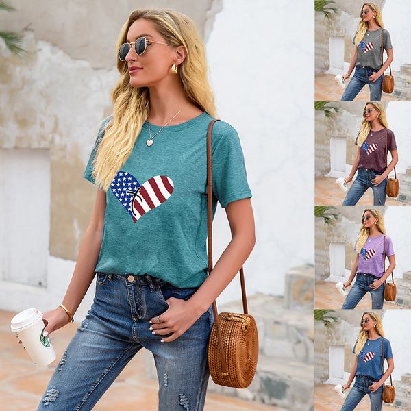 summer t shirt independence day 2 independent design women's simple fashion flag print crew ne, White
summer t shirt independence day 2 independent design women's simple fashion flag print crew ne, White