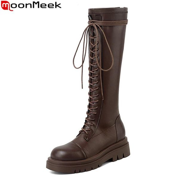 boots moonmeek 2021 large size 34-43 fashion knee high square heels round toe lace up women winter ladies shoes, Black
boots moonmeek 2021 large size 34-43 fashion knee high square heels round toe lace up women winter ladies shoes, Black