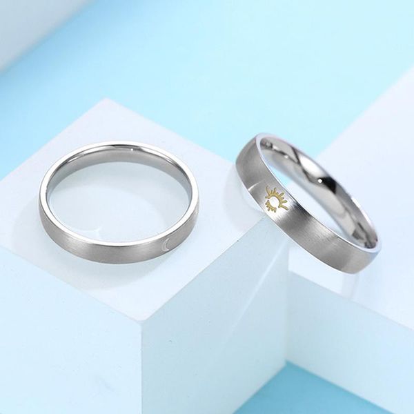 cluster rings silver couple women stainless steel wedding glow sun moon ring in jewelry engagement gifts for accessories wholesale, Golden;silver
cluster rings silver couple women stainless steel wedding glow sun moon ring in jewelry engagement gifts for accessories wholesale, Golden;silver