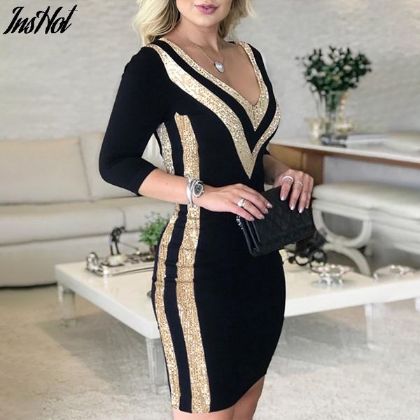 women elegant work wear slim fit mini casual dress v-neck colorblock contrast color leopard striped sequins bodycon dress 210514, Black;gray
women elegant work wear slim fit mini casual dress v-neck colorblock contrast color leopard striped sequins bodycon dress 210514, Black;gray