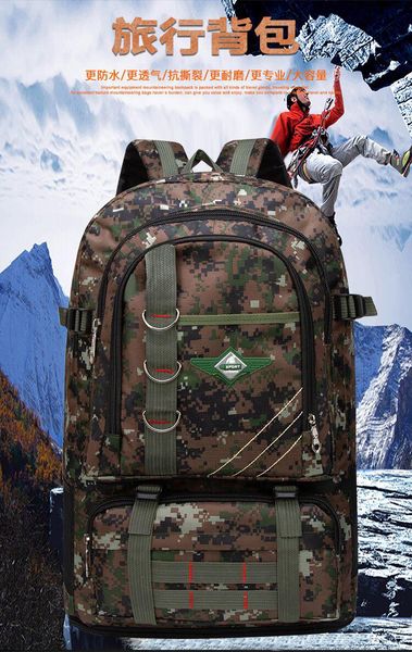 duffel bags 65l large capacity camouflage outdoor tactical backpack mountaineering camping trekking military oxford waterproof bag
duffel bags 65l large capacity camouflage outdoor tactical backpack mountaineering camping trekking military oxford waterproof bag