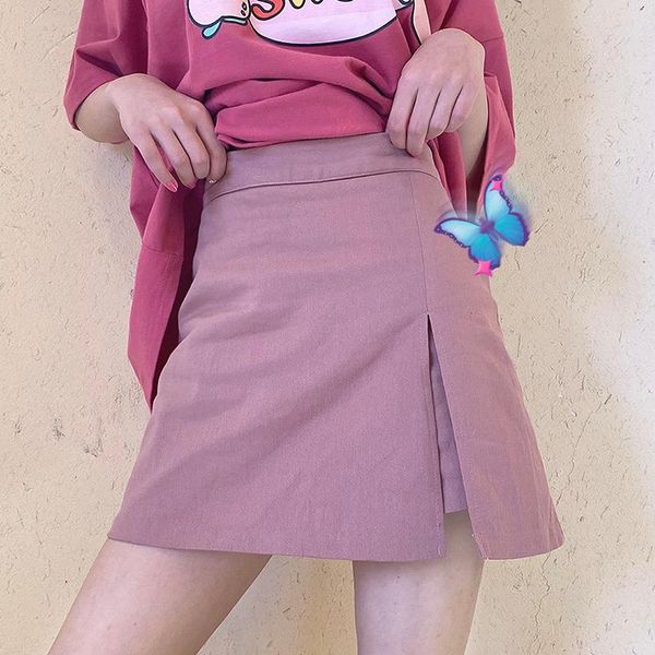 skirts women's solid color slim pink skirt korean summer 2021 high waist short wild sweet split a-line preppy style, Black
skirts women's solid color slim pink skirt korean summer 2021 high waist short wild sweet split a-line preppy style, Black