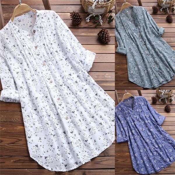 women's blouses & shirts fashion summer womens daily v-neck pleated floral printing long sleeve casual blouse #4f01 zkox, White
women's blouses & shirts fashion summer womens daily v-neck pleated floral printing long sleeve casual blouse #4f01 zkox, White