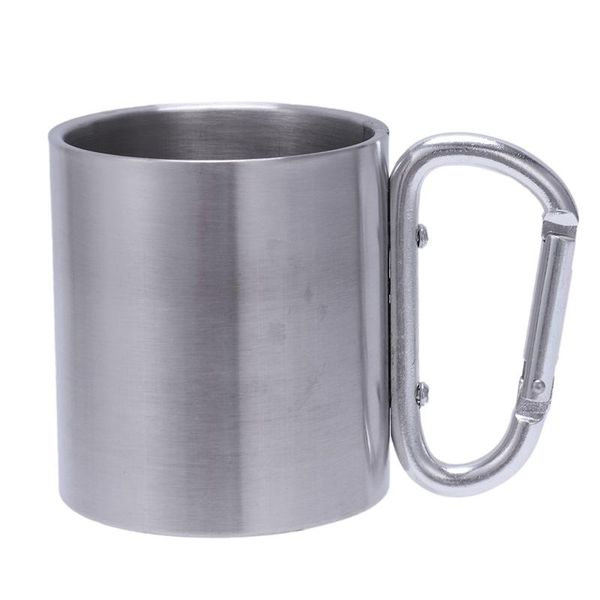 water bottle -stainless steel cup coffee camping outdoor picnic carabiner 220ml
water bottle -stainless steel cup coffee camping outdoor picnic carabiner 220ml