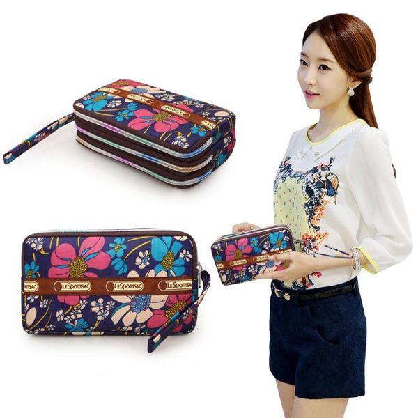 wallets clutch bag coin purse nylon wallet ladies women, Red;black