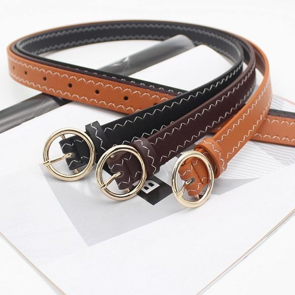 belts fashion ladies pu sewing decoration pin buckle for women electroplating alloy round belt jeans waistband, Black;brown
belts fashion ladies pu sewing decoration pin buckle for women electroplating alloy round belt jeans waistband, Black;brown