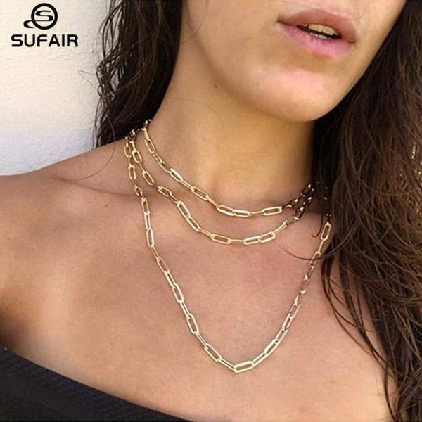 chains sufair paperclip chain necklace for women 14k gold plated link choker chunky thick oval girl jewelry, Silver
chains sufair paperclip chain necklace for women 14k gold plated link choker chunky thick oval girl jewelry, Silver