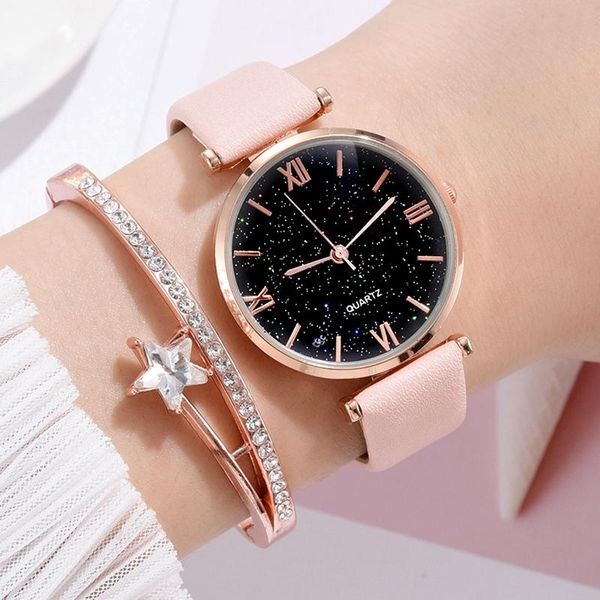 wristwatches fashion leather quartz watches for women luxury antique stylish starry sky round dress watch relogio feminino montre femme, Slivery;brown
wristwatches fashion leather quartz watches for women luxury antique stylish starry sky round dress watch relogio feminino montre femme, Slivery;brown