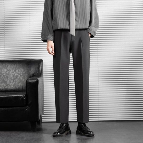men's pants korean straight suit slim fashion solid color business casual men spring summer social mens dress s-2xl e8qk, Black
men's pants korean straight suit slim fashion solid color business casual men spring summer social mens dress s-2xl e8qk, Black