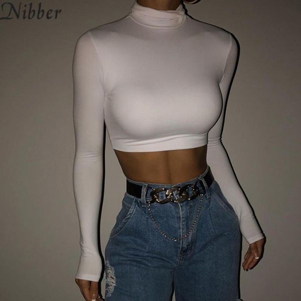nibber basic sheath women solid turtleneck tshirt autumn stretch casual undershirt female all-match street activity crop women's t-shi, White
nibber basic sheath women solid turtleneck tshirt autumn stretch casual undershirt female all-match street activity crop women's t-shi, White