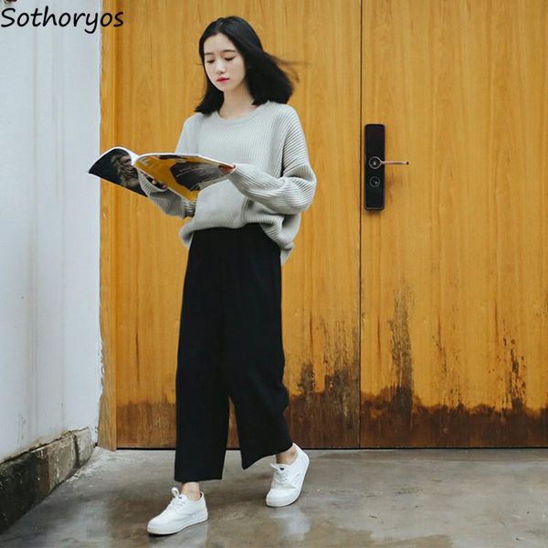 women's pants & capris women high waist solid simple all-match wide leg pant korean bf womens ulzzang trendy loose trousers students sw, Black;white
women's pants & capris women high waist solid simple all-match wide leg pant korean bf womens ulzzang trendy loose trousers students sw, Black;white