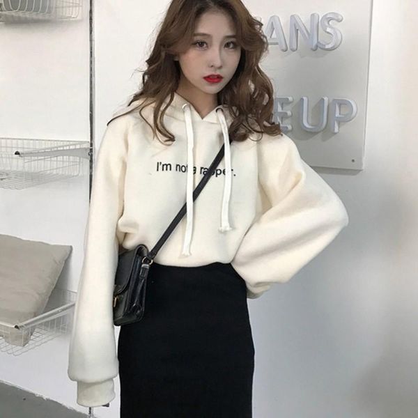 women's hoodies & sweatshirts autumn fashion women fleece letter harajuku english print pullover thick loose korea style sweatshirt, Black
women's hoodies & sweatshirts autumn fashion women fleece letter harajuku english print pullover thick loose korea style sweatshirt, Black