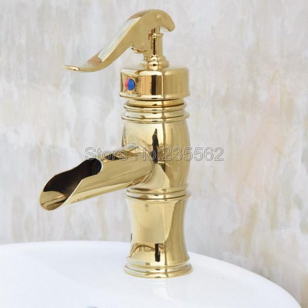 bathroom sink faucets luxury gold color brass basin faucet vessel mixer taps waterfall style lgf051
bathroom sink faucets luxury gold color brass basin faucet vessel mixer taps waterfall style lgf051
