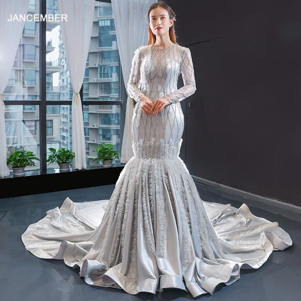 party dresses j66861 jancember elegant mermaid evening long sleeve o-neck appliques formal dress women with train sukienki wieczorowe, White;black
party dresses j66861 jancember elegant mermaid evening long sleeve o-neck appliques formal dress women with train sukienki wieczorowe, White;black